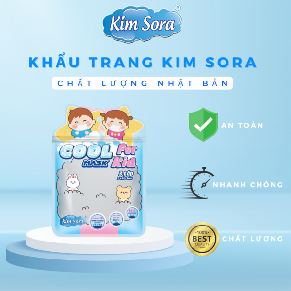 Khẩu trang 5D trẻ em - Khẩu Trang Y Tế Kim Sora - Công Ty TNHH Kim Sora